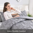 thumbnail image 4 of Danolaps Boho Duvet Cover Set,3 Pieces Embroidery Shabby Chic Duvet Cover with Zipper Closure White Duvet Cover Soft Washed Microfiber Duvet Cover, 4 of 9