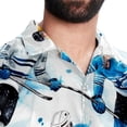 thumbnail image 5 of Ice Hockey Men's Short Sleeve Button Down Casual Beach Printed Shirts, 5 of 6