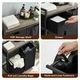 thumbnail image 4 of Syngar Laundry Hamper, 2-Tier Laundry Sorter with 1 Drawer and 2 Laundry Sorter with Bags, Classify Laundry Basket for Organizing Dark/Light Clothes, Underwear and Socks, Gray, 4 of 10