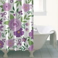 thumbnail image 5 of Vintage Botanical and Butterfly Bathroom Curtain 36x72, Romantic Floral Pattern, Quick-Drying Polyester Material, 5 of 5