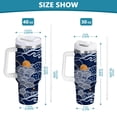 thumbnail image 6 of Yayeee 30oz Stainless Steel Tumbler with Straw and Handle Double-Wall Insulated Travel Water Bottle, Blue Night Sky, 6 of 8