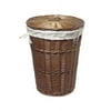 Large Wicker Hamper With Lid, Cherry