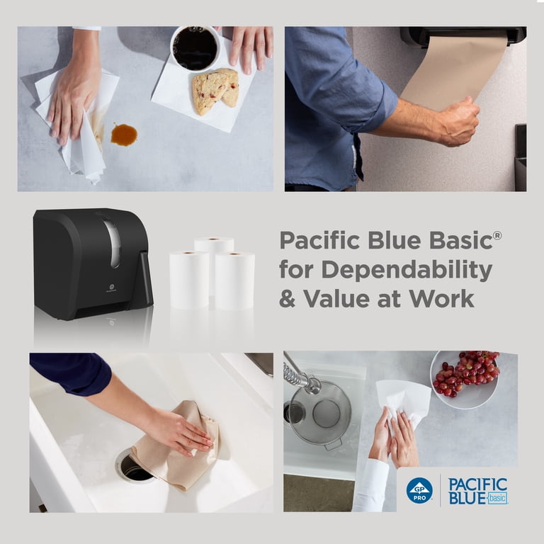 Pacific Blue Basic Recycled Hardwound Paper Towel Roll, 6 Rolls
