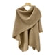 thumbnail image 1 of Capa de punto elegante para mujer, chal liso con parte delantera grande, tejido con tacto calado, para otoño e invierno, 1 of 5