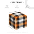 thumbnail image 3 of Goofa Orange Plaid Tissue Box Cover PVC Leather Tissue Holder Square Facial Tissue Case Facial Paper Organizer Dispenser for Bathroom, Vanity Countertop, 3 of 8