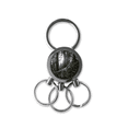 thumbnail image 1 of Luz verde oscuro forestal ciencia naturaleza paisaje Llavero de metal de acero inoxidable Llavero Anillo de cadena Llavero, 1 of 3