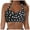 Beige, variant on Xudanell Women's Retro Printed Adjustable Sexy Straps Cross Back Push Up Crop Top Tie Back Bathing Suit Top Only No Bottom(Pink,S)