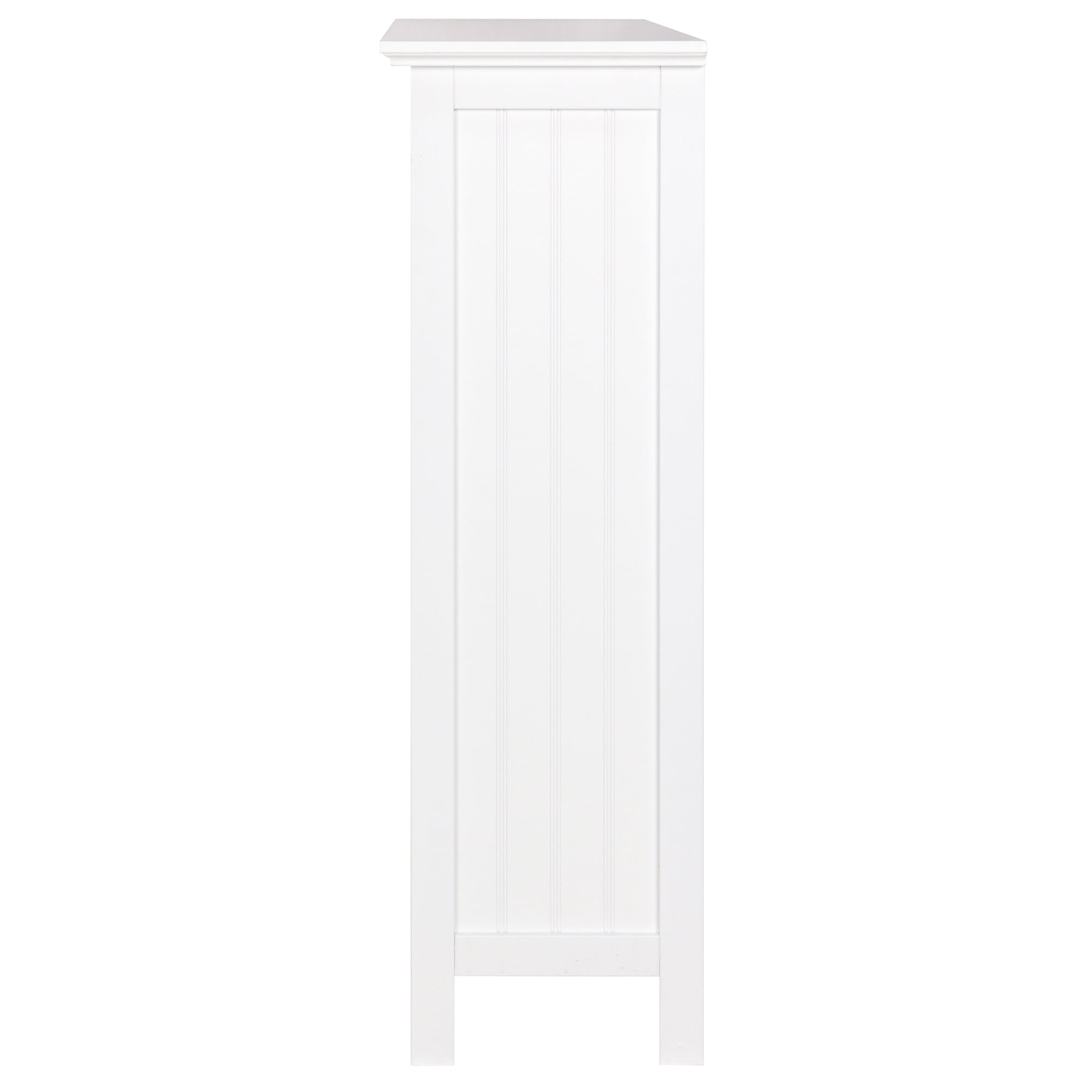 eHemco 3 Tier Storage Shelf Bookcase with 2 Arched Supports, 40 Inches Height, White