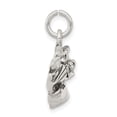 thumbnail image 2 of 925 Sterling Silver Oxidized Go Kart Racer Charm 17x21mm Wide Pendant Necklace for Women - 2.7 Grams, 2 of 4