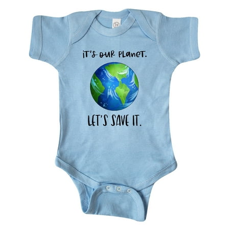 

Inktastic It s Our Planet Let s Save It Earth Day Gift Baby Boy or Baby Girl Bodysuit