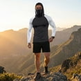 thumbnail image 7 of Men's UPF 50+ Sun Hoodie Long Sleeve Hooded Fishing Shirt Solid Pullover Cooling Ice Silk Breathable Quick-Dry Moisture Wicking 4-Way Stretch for Commute Fishing Hiking Black S, 7 of 7