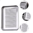 thumbnail image 3 of Shisuyan Uniform Heat Conduction Baking Sheet Stainless Steel 1Pack 9.3X6.9X2In, 3 of 8