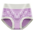 thumbnail image 2 of loopsun Womens Briefs,Women's Fashion Solid Lace Briefs Comfortable Cotton High Waist Underwear Women Panties, 2 of 4