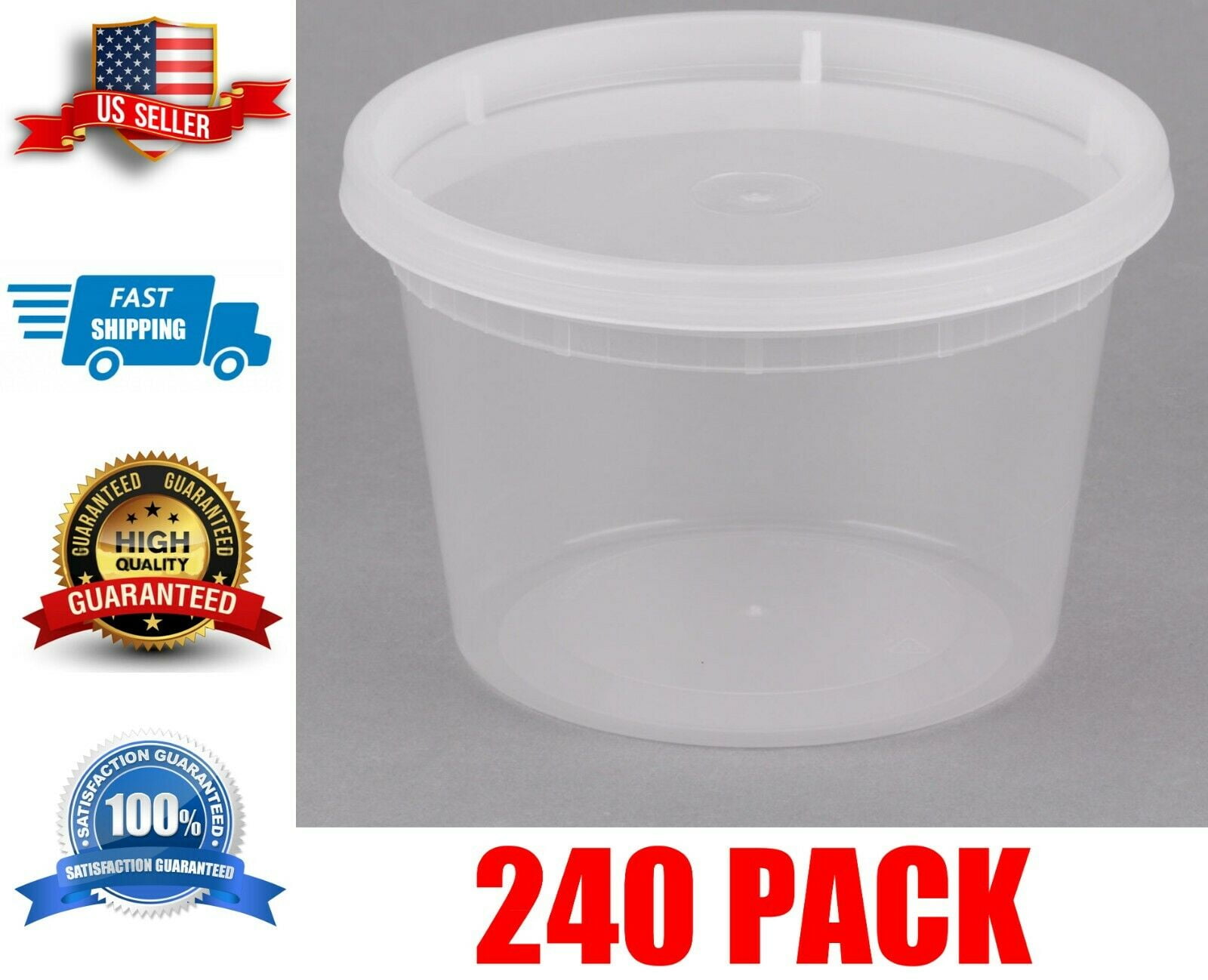 Heavy Weight 16 oz. Translucent Microwavable Plastic Deli Soup Container  and Lid Combo Pack (240 ct.) – Pro Edge Paper