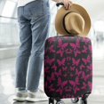 thumbnail image 2 of Black Pink Butterfly Pattern Luggage Cover Fashion Suitcase Cover Baggage Covers Fit 25-28 Inch Luggage (Go Travel), 2 of 5