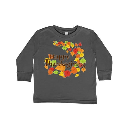 

Inktastic Happy Thanksgiving Gift Toddler Boy or Toddler Girl Long Sleeve T-Shirt