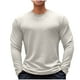 thumbnail image 2 of pstuiky camisas de manga larga para hombre, Suéter de manga larga con cuello redondo y base para hombre, estilo otoñal, color liso camisetas de hombre xxl, 2 of 3