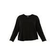 thumbnail image 2 of Terra & Sky Women's Plus Size Textured Scoop Neck Top with Long Sleeves, Sizes 0X-4X, 2 of 5