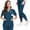 Caribbean Blue, variant on VIAOLI Women's Scrubs Set - V-Neck Top & Elastic Waist Pants for Nurses & Doctors, Multiple Colors