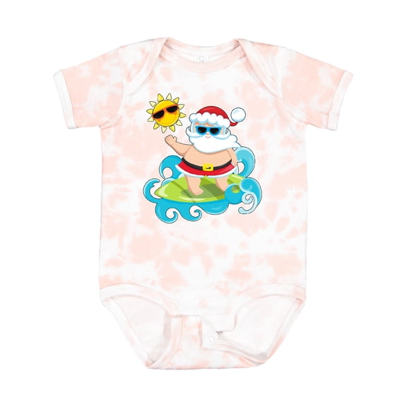 Inktastic Surfing Santa Boys or Girls Baby Bodysuit