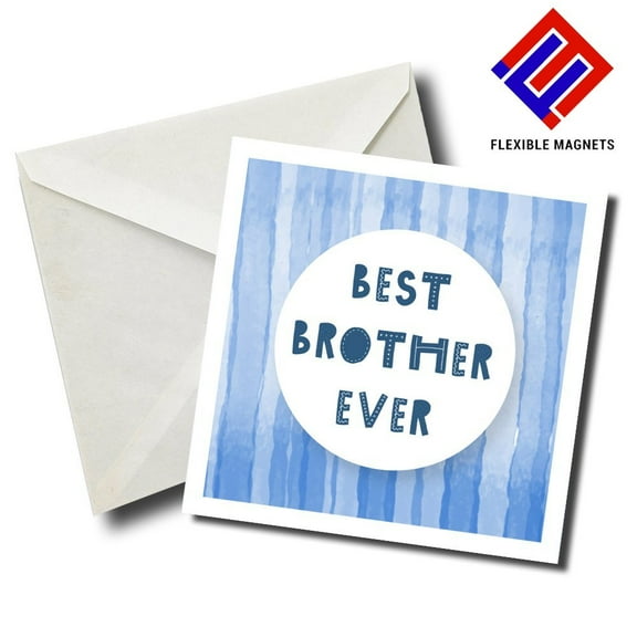 Best Brother Ever 2 Stylish Magnet for refrigerator. Great Gift! By Flexible Magnets.