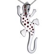 thumbnail image 4 of Bohemian Garnet Sterling Silver Lizard Pendant, 4 of 6