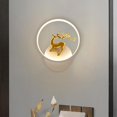 thumbnail image 4 of Aplique de pared de lujo Luz Ciervo Accesorios de iluminación Atenuación Lámpara montada en pared de noche interior para sa de estar Ciervo Sika Izquierda Sunnimix Luces de pared del dormitorio, 4 of 7