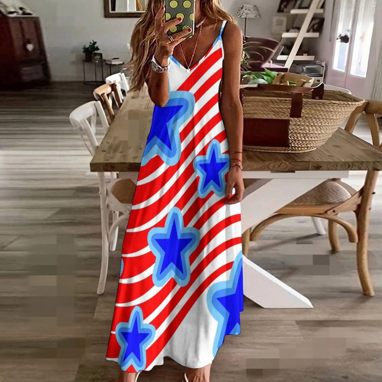 Stars and Stripes Sleeveless Dress women's clothing trend 2024 Women's  dresses - Walmart.ca