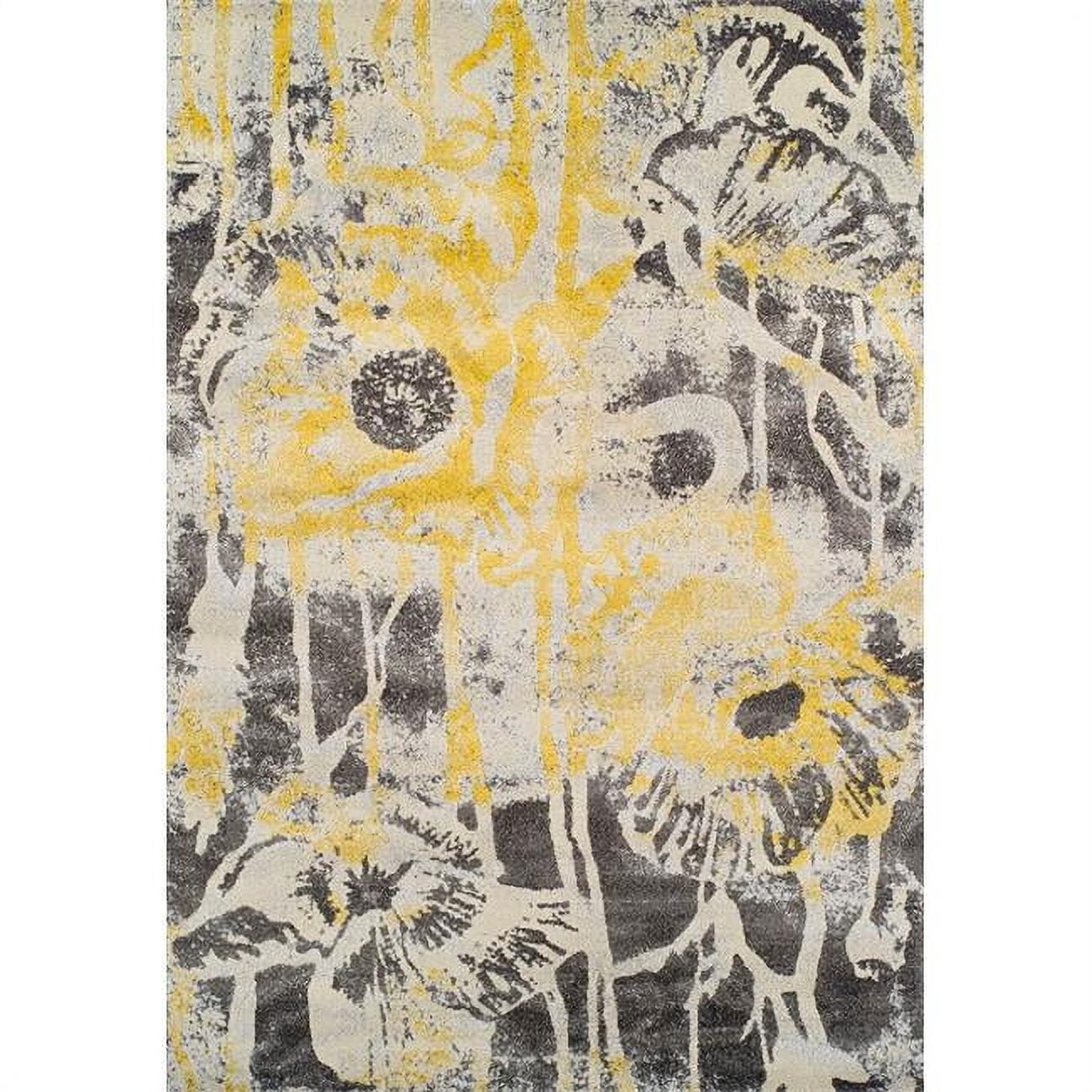 5 ft. 3 in. x 7 ft. 7 in. Modern Greys Lemon Area Rug - Walmart.com