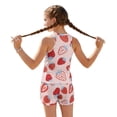 thumbnail image 2 of COEQINE 2 Piece Girls Swimsuit Tankini with Removable Pads for Ages 12-13 Years Old Rash Guard Bathing Suits Soft Comfortable Tankini Set for Pool Beach Wear, Red Strawberry, 2 of 8