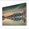 thumbnail image 2 of Designart "Alaska Northern Light Aurora Magic" Landscapes Print on Natural Pine Wood, 2 of 5