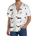 thumbnail image 1 of Fotbe Dachshund Dog Camisa Estampada de Manga Corta para Hombre, Casual de Verano, Estilo Playero, Sin Arrugas-Medium, 1 of 5