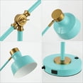 thumbnail image 6 of JONATHAN Y Allegra 18.5" Classic Farmhouse Adjustable Cantilever LED Task Lamp with USB Charging Port, Cyan/Brass Gold, JYL7124C, 6 of 6
