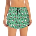 thumbnail image 2 of Picia Christmas French Bulldog Pattern Women's 2 in 1 Athletic Running Shorts High Waisted Workout Casual Gym Sweat Shorts with Comfy Liner Zipper Pockets-XX-Large, 2 of 9
