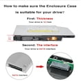 thumbnail image 2 of 12.7mm USB 3.0 DVD Drive External Optical Drives Enclosure SATA to USB External Case ,Wide Compatibility, 2 of 6