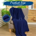 thumbnail image 2 of 6 Pcs Flannel Throw Blanket Bulk 50 x 60 in Sleepover Blankets Outdoor Wedding Throw Lightweight, Oeko-TEX Standard 100 Certified for Sofa Donation Homeless Gifts (Navy), 2 of 6