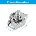 thumbnail image 2 of HUGFEGWE 24Pcs M3 Simplex Clamps Wire Rope Clip Cable Clamps - 304 Stainless Steel - Single Bolt Cable Clips Clamp Fastener for 1/8 Inch Diameter Wire Rope UA824-12914, 2 of 5