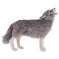 thumbnail image 3 of Realista de pie aullando decorativo jardín hogar ornamento estatua - 10'' Gris kusrkot Figuras de animales, 3 of 8
