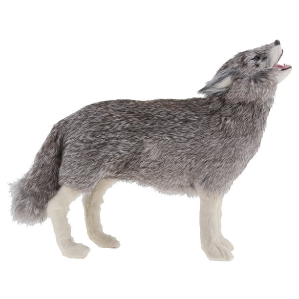 Estatua Animal DYNWAVEMX Miniatura de Plástico Suministros de Cortacésped Decoración Jardín Gris Figuras de animales