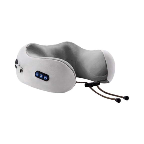 Multifunctional Memory Foam Neck Pillow with Vibration & Heating Cordless Portable Heated Massage Electric U Shape Memory Foam Neck For Travel Office Birthday