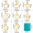 thumbnail image 2 of 32pcs Perfume Bottle Open Bezel Charms Blank Resin Pendants with Seamless Tape, 2 of 7