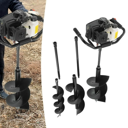 

MONIPA 72CC 2-Stroke Gas Powered Post Hole Digger Petrol Earth Digger w/ 3 Drill Bits