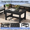 thumbnail image 4 of UDPATIO HDPE Patio Conversation Set, 6-Piece Sectional Outdoor Furniture Set, All-Weather Outdoor Couch Set for Deck, Lawn, Black Frame with Grey Cushion, 4 of 8