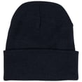 thumbnail image 2 of Miller High Life Woven Label Navy Colorway Cuffed Knit Beanie, 2 of 2