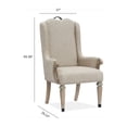 thumbnail image 3 of Magnussen Home Marisol Fawn Upholstered Host Chair Two Pack, 3 of 11