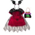 thumbnail image 3 of Disfraz de calabaza de Halloween para niños y niñas, con capa, vestido de tutú para niños pequeños, Cosplay de bruja, espectáculo de escenario escolar, vestido de disfraz de Carnaval, 3 of 5