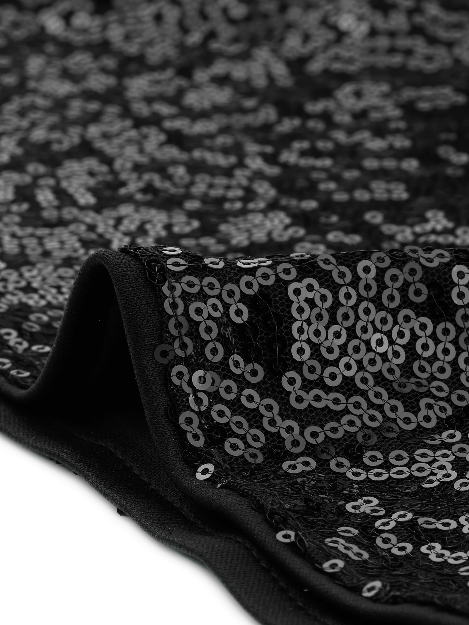 DARING DIVA Women's Glitter Sequin V Neck Mini Clubwear Party Dress 2XL Black