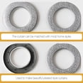 thumbnail image 2 of Miangastore Curtain Rings With Eyelet ABS Plastic Light Grey 6Pcs 2.75In, 2 of 9