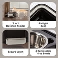 thumbnail image 2 of IRIS USA 2-in-1 Elevated Dog Bowls 6" H with Airtight Pet Food Storage Container 5 Lbs, Smoke/Black, 2 of 8