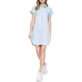 thumbnail image 3 of Sanctuary Robe Chemise en Jean à Manches Courtes pour Femmes Bleu L, 3 of 4